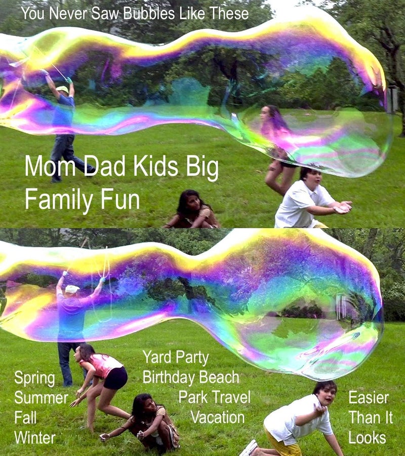 BUBBLE-THING BUBBLETHING Giant Bubbles Mix Refills Giant Bubble Wands, Toys, Makers | Concentrate Makes 7.0 Gallons Giant Bubble Solution Fun for Kids, Adults Ages 6 to 96 - Image 2