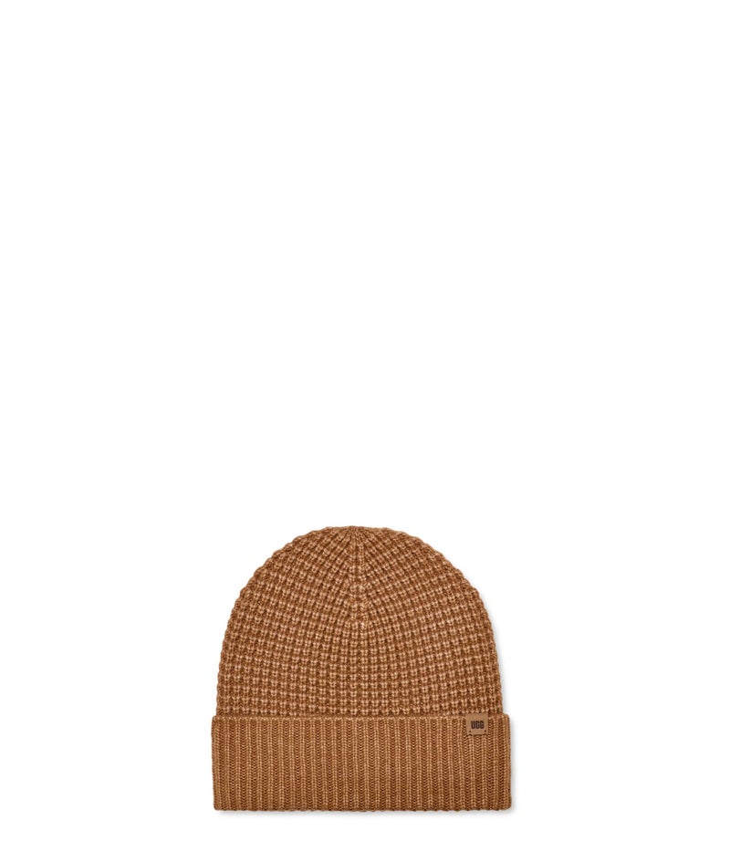 UGG Standard Waffle Cuff Hat, Chestnut - Image 1