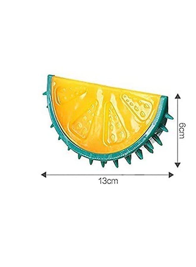 ألعاب كلاب من اللاتكس تصدر صوت صرير على شكل فاكهة لعبة مضغ للكلاب لعبة تدريب على الأضراس للجراء ألعاب توزيع للحيوانات الأليفة (لعبة ليمون) - Image 2