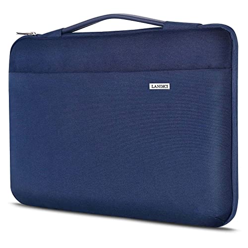 LANDICI حافظة لابتوب LANDICI 360° مقاس 15.6-16 بوصة متوافقة مع MacBook Pro 16 M1/M2/M3/M4 2019-2025، 15.6-16 بوصة Hp Dell Lenovo Acer Asus، حقيبة كمبيوتر مقاومة للماء مع مقبض، زرقاء - Image 1