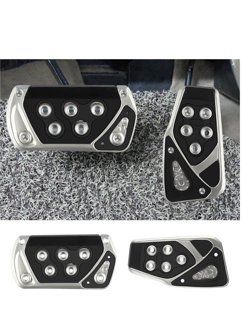 Generic Non-Slip Automatic Transmission Car Pedal Cover Kit(Brake&Gas Accelerator Pedal Pads) No Drilling Car Aesthetic Accessories for Car Safety&Car Decoration (Black 2pcs) - Image 1