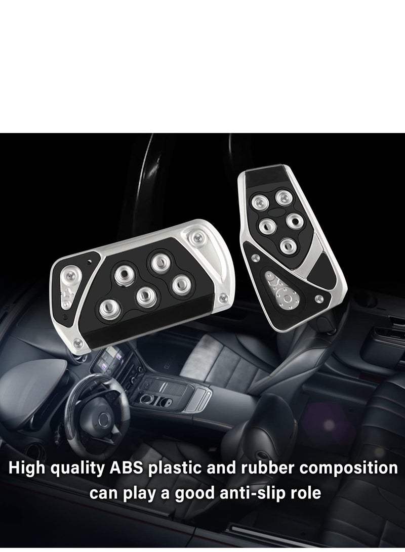 Generic Non-Slip Automatic Transmission Car Pedal Cover Kit(Brake&Gas Accelerator Pedal Pads) No Drilling Car Aesthetic Accessories for Car Safety&Car Decoration (Black 2pcs) - Image 4