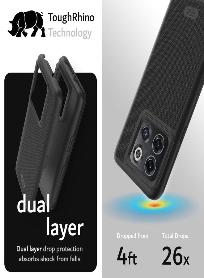 توديا جراب TUDIA DualShield مصمم خصيصًا لجراب OnePlus 10T 5G، [MergeGrip] حماية مزدوجة الطبقات رفيعة مقاومة للصدمات بمواصفات عسكرية لجراب OnePlus 10T 5G (أسود مطفي) - Image 3