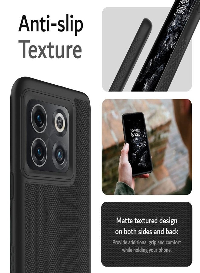 توديا جراب TUDIA DualShield مصمم خصيصًا لجراب OnePlus 10T 5G، [MergeGrip] حماية مزدوجة الطبقات رفيعة مقاومة للصدمات بمواصفات عسكرية لجراب OnePlus 10T 5G (أسود مطفي) - Image 5