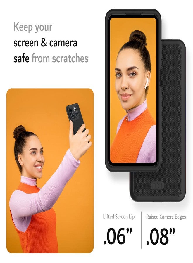 توديا جراب TUDIA DualShield مصمم خصيصًا لجراب OnePlus 10T 5G، [MergeGrip] حماية مزدوجة الطبقات رفيعة مقاومة للصدمات بمواصفات عسكرية لجراب OnePlus 10T 5G (أسود مطفي) - Image 4