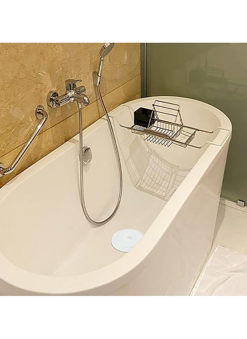 Tub Stopper 2 Pcs, Silicone Drain Plug,Hair Stopper,Flat Suction Cover,for Kitchen Bathroom Accessories and Laundry