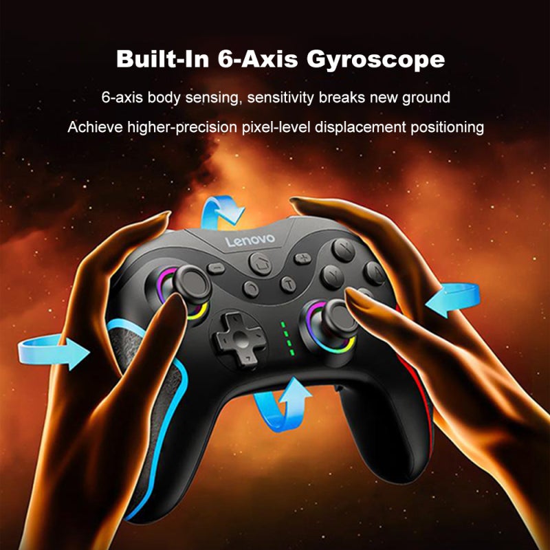 Wireless Gaming Controller: White, 600 mAh Battery, 6-Axis Somatosensory - Dual Shock Motors, Customizable Buttons for Multi-Platform PC, iOS, Android Gaming - Image 4