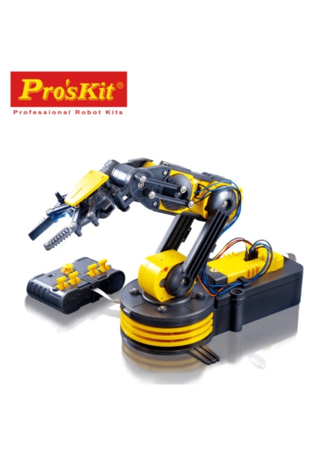 Pro'skit Pro’sKit GE-535N Wired Control Robot Arm – DIY STEM Mechanical Robotics Kit with 5-Axis Control, Rotating Base & Claw for Kids - Image 4