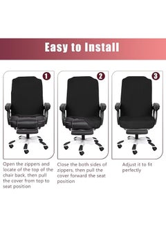 2 Pack Office Chair Cover Stretchable Desk Chair Cover Removable Computer Chair Cover For Office Chair With Zipper Universal Spandex Rotating Chair Cover Anti Dust Chair Slipcover Black - pzsku/ZC5D19795A8B23537195BZ/45/_/1740916149/cd359d24-0bcb-44af-a2a0-c69160dbb6d3