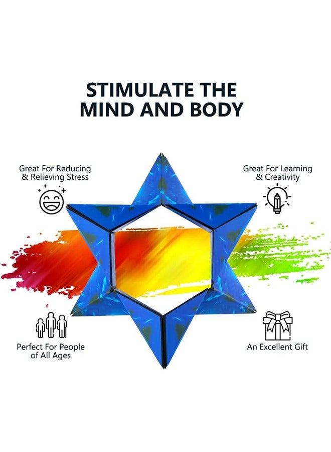 3D Geometric Puzzle Rubik's Cube for Children, Collapsible and Rotatable Magnetic Rubik's Cube, Environmentally Friendly Materials Changeable Cube Toys with High Stack Ability - Image 3