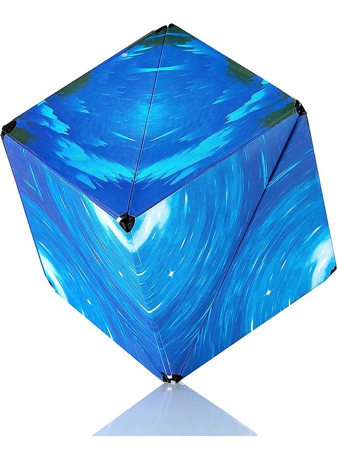 3D Geometric Puzzle Rubik's Cube for Children, Collapsible and Rotatable Magnetic Rubik's Cube, Environmentally Friendly Materials Changeable Cube Toys with High Stack Ability - Image 1