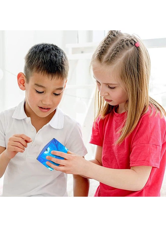 3D Geometric Puzzle Rubik's Cube for Children, Collapsible and Rotatable Magnetic Rubik's Cube, Environmentally Friendly Materials Changeable Cube Toys with High Stack Ability - Image 2