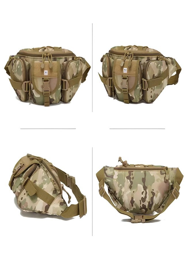 NFI essentials Military Waist Bag for Men & Women, Tactical Chest Bag, Multipurpose Large Army Fanny Pack Pouch for Hiking Travel Sports Outdoors Belt Bag with Adjustable Strap - Image 3