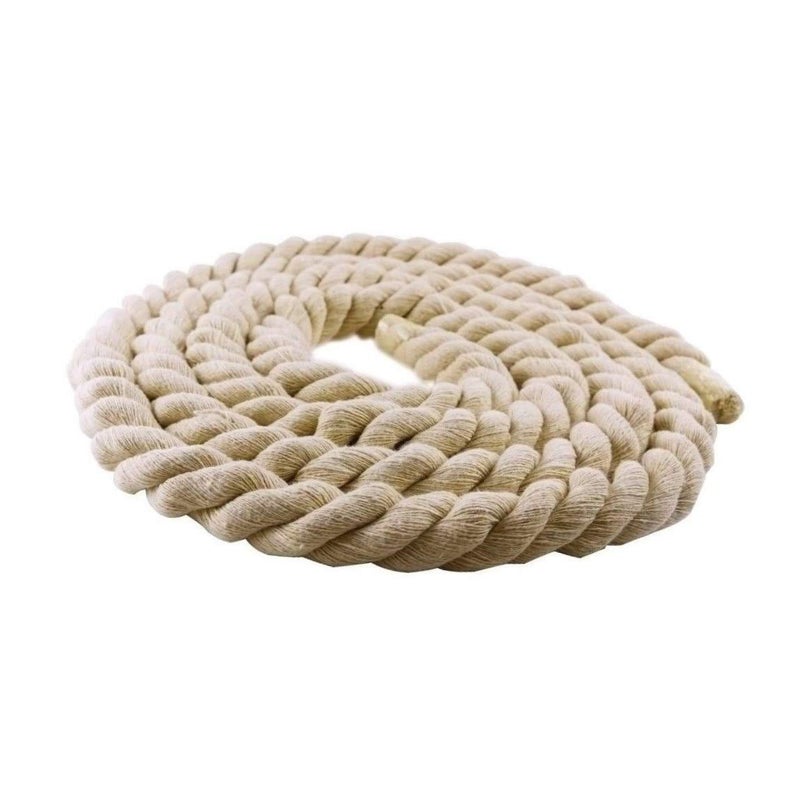 SAIFPRO Tug of War Twisted Cotton Rope 16mm Thickness (5mtr to 45mtr) (40Mtr x 16mm Rope) - Image 1