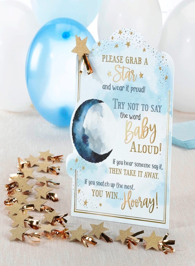 Lillian Rose"Love You to The Moon and Back" Themed"Don't Say Baby" Baby Shower Clothespin Game,Blue - Image 4