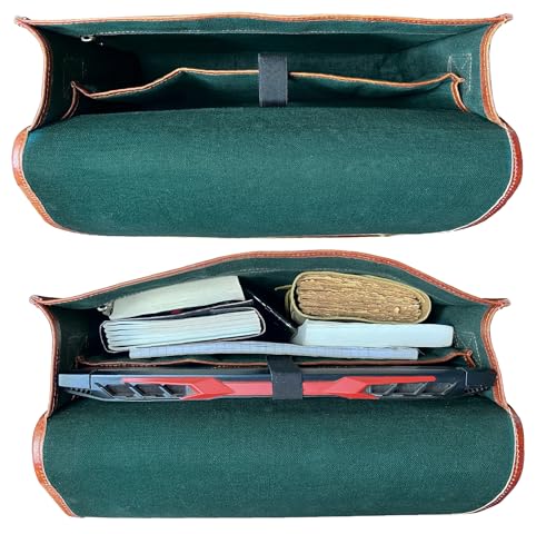 RUSTIC TOWN 15 inch Vintage Crossbody Full Grain Leather Laptop Messenger Bag - Image 5