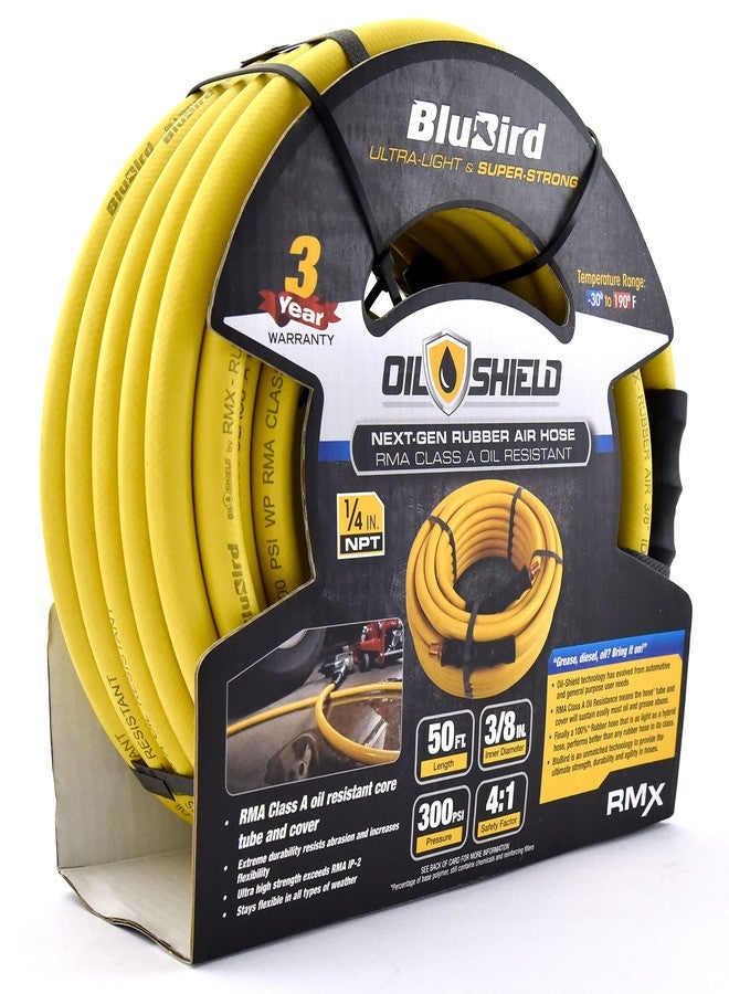 BluBird Oil-Shield: Winner - Top 20 Tools of 2016: 3/8" x 50' RMA Class A Professional Rubber Air Hose: The Lightest & Strongest Oil Resistent Hose - Image 2