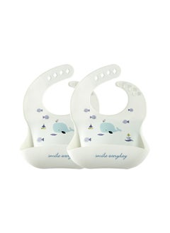 Muslin Tree 2-Piece Waterproof Silicone Baby Bibs  - Image 1