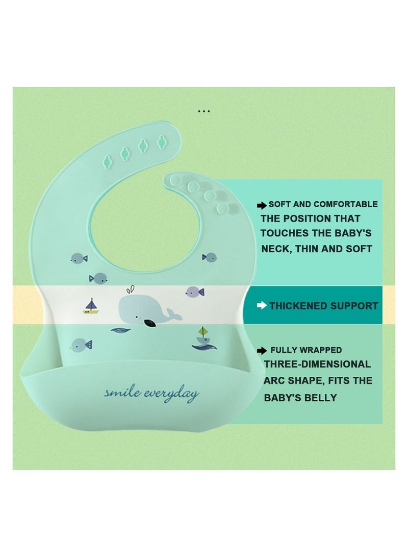 Muslin Tree 2-Piece Waterproof Silicone Baby Bibs  - Image 5