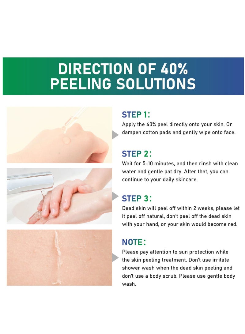 MOOYAM 40% Citric Acid Peeling Serum Chemical Peel for Face Peeling Solution Skin Peel Chemical Exfoliant for Face Exfoliating Facial Peel for Dark Skin Dark Spots Acne Spot 30ml - Image 4