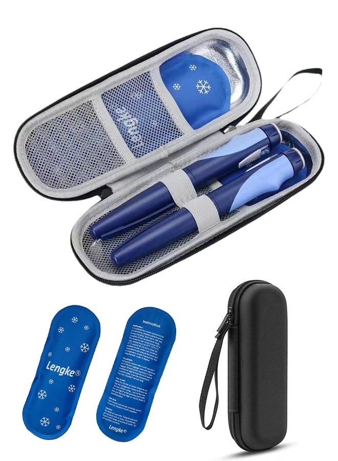 Leng Ke Insulated Portable Insulin Cooling Travel Bag with Compact Lightweight Design and Reusable Ice Packs for Medical Use Daily Travel Outdoors - Image 1