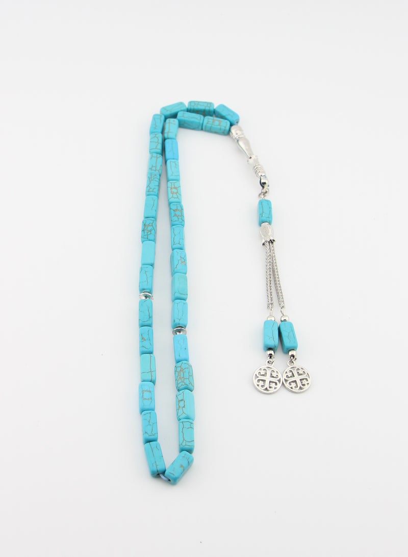Kamins Collection Turquoise Cylinder (Cut) Tasbih - Image 2