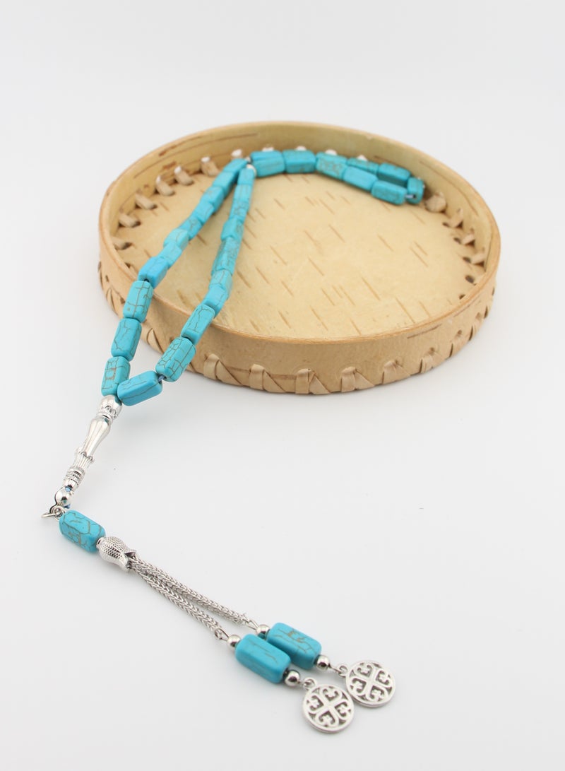 Kamins Collection Turquoise Cylinder (Cut) Tasbih - Image 3
