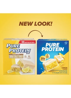 Pure Protein Bars, High Protein, Nutritious Snacks to Support Energy, Low Sugar, Lemon Cake, 1.76 oz, 12 Count Pack of 1, Packaging May Vary  - Image 2