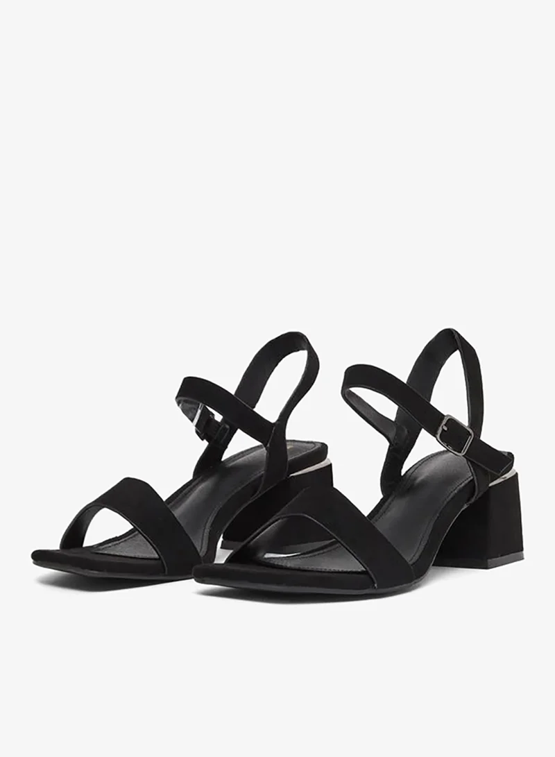 ستايلي صندل بكعب سميك جلد سويدي