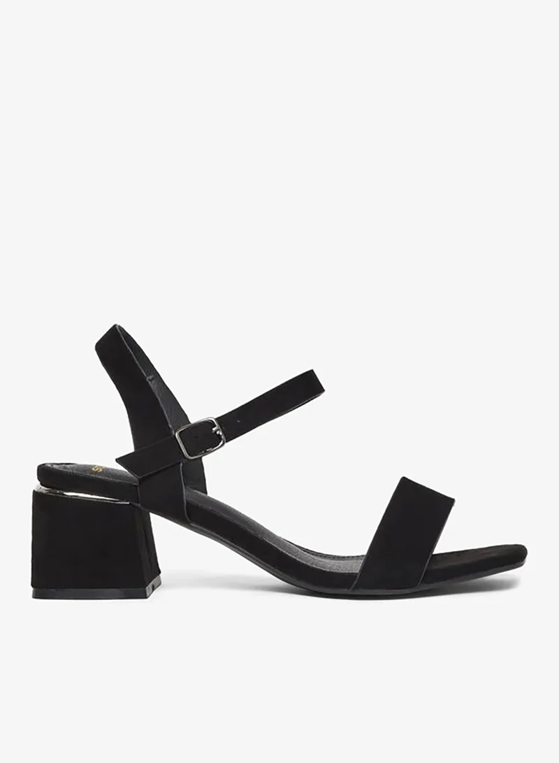 ستايلي صندل بكعب سميك جلد سويدي