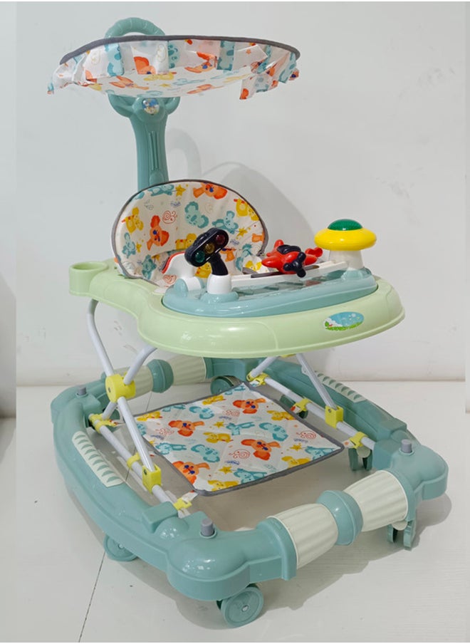 kiddoz Multifunctional Baby Walker - Mint Green 