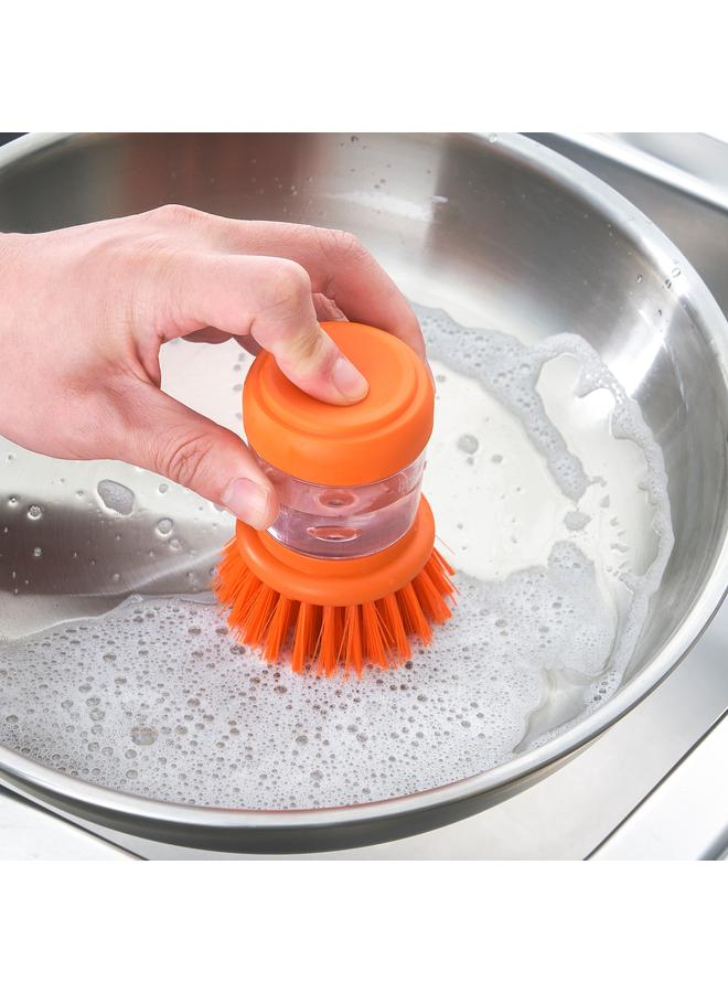 erorex Dish-washing brush with dispenser, bright orange - Image 2