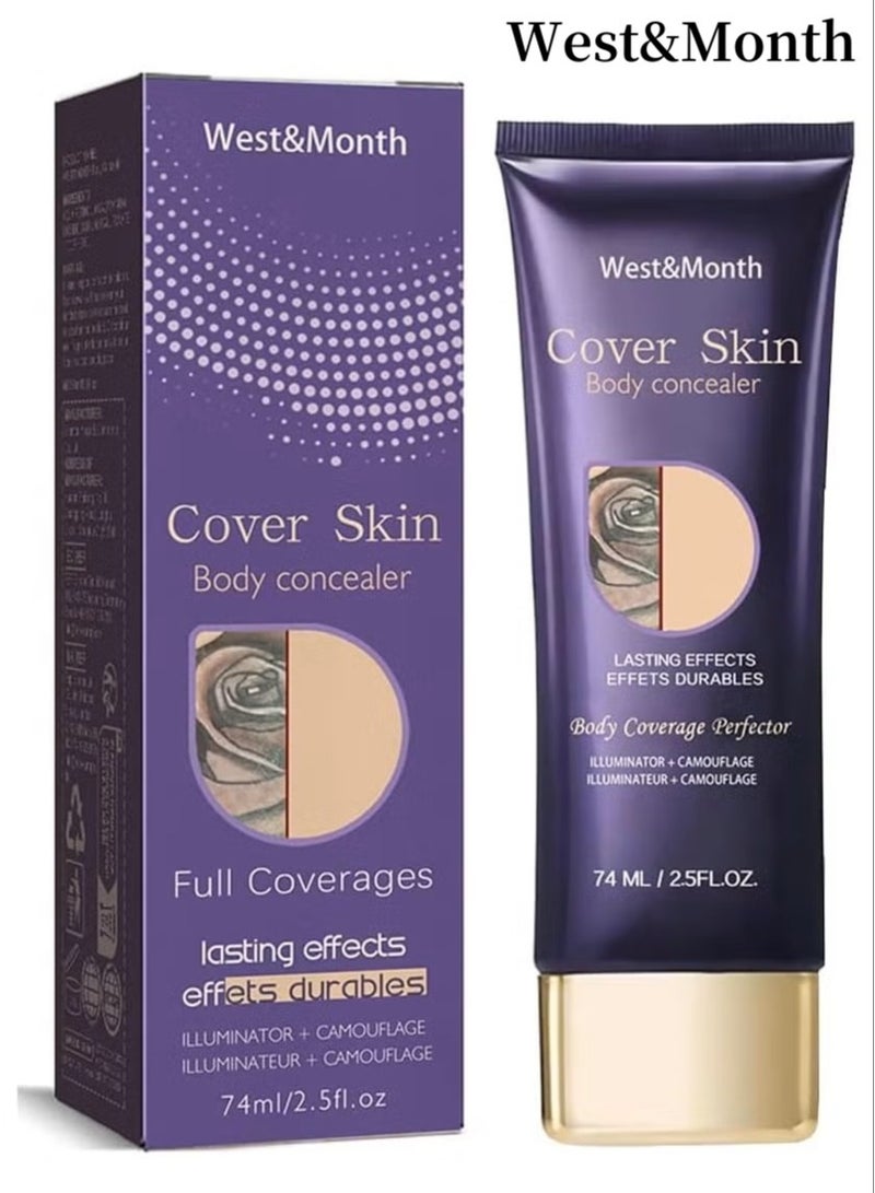 West&Month Cover Skin Coverpro Body Concealer - Waterproof Body Makeup Foundation | Ideal for Covering Scars and Imperfections 74ml - Image 1