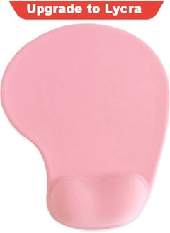 GUDOO Office Mousepad with Gel Wrist Support Ergonomic Gaming Desktop Mouse Pad Wrist Rest Design Gamepad Mat Rubber Base for Laptop Computer Pink  - Image 2