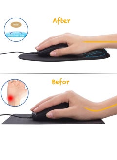 GUDOO Office Mousepad with Gel Wrist Support Ergonomic Gaming Desktop Mouse Pad Wrist Rest Design Gamepad Mat Rubber Base for Laptop Computer Pink  - Image 5
