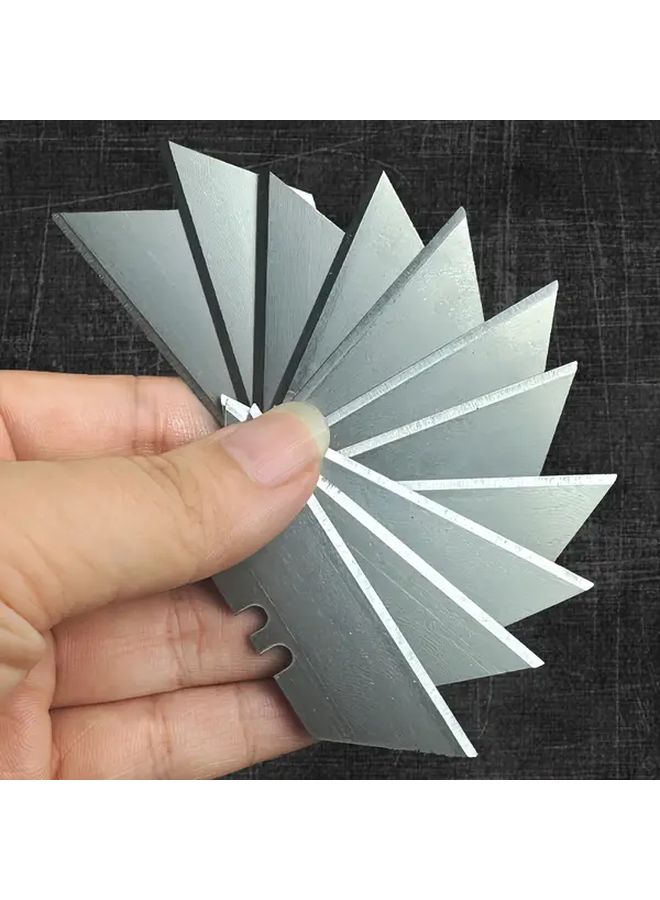 Heavy Duty Trapezoid Art Replacement Blades 30pcs Hardened Steel Manual Retractable Scraper Cutter - Image 4