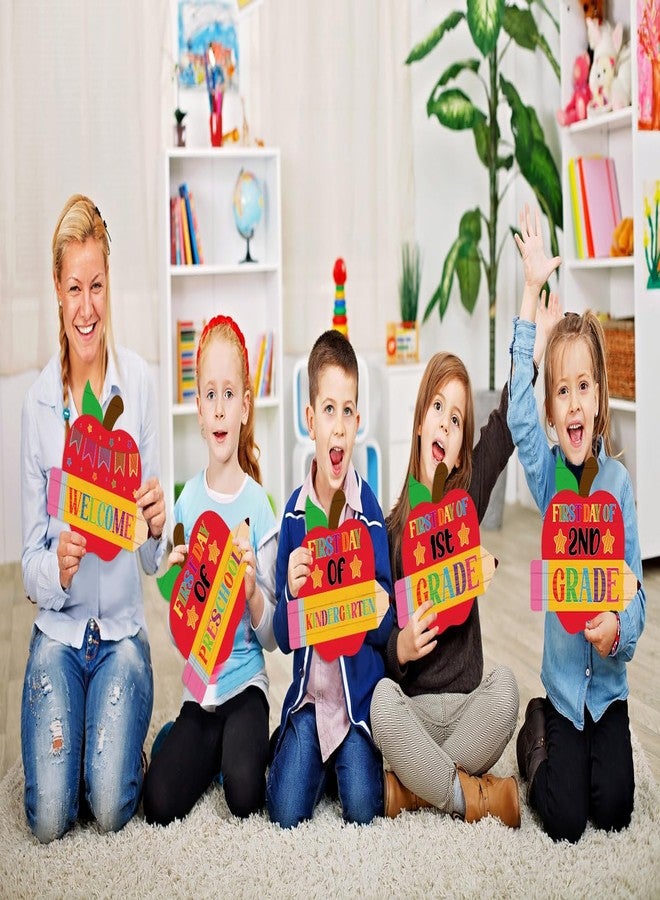 WaaHome First Day of School Chalkboard Sign - 8''x10'' First and Last Day of Preschool Kindergarten 1st Grade Sign Back to School Photo Prop Signs 15 Grades Supplies for Kids Girls Boys, Reusable - Image 5