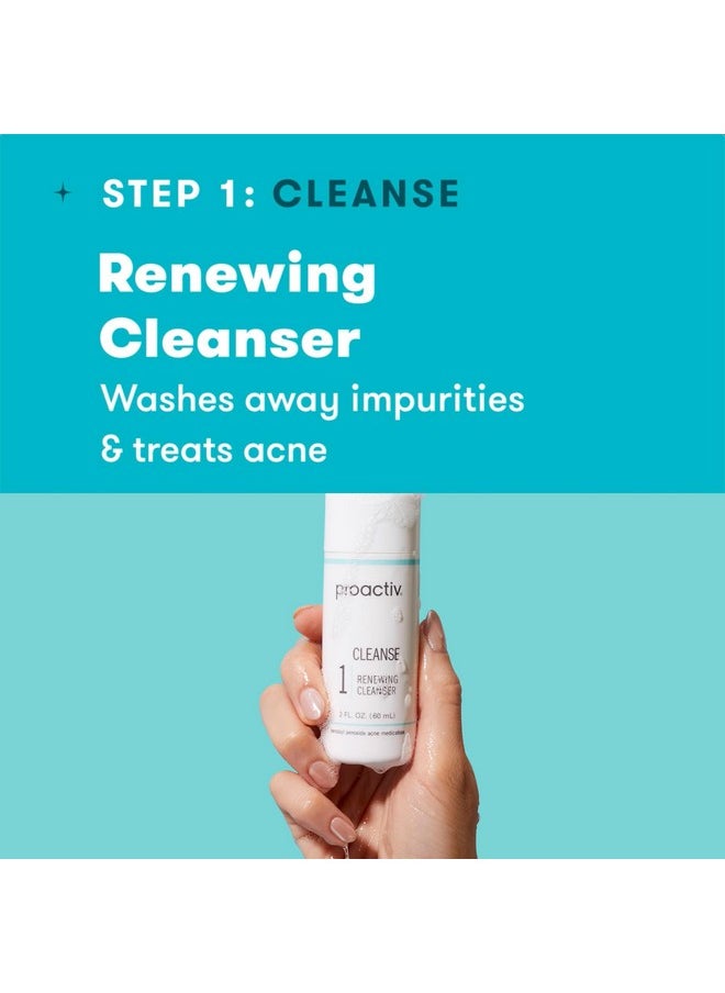Proactiv - Proactiv 3 Step Acne Treatment - Benzoyl Peroxide Face Wash, Repairing Acne Spot Treatment for Face and Body, Exfoliating Toner - 30 Day Complete Acne Skin Care Kit - Image 1