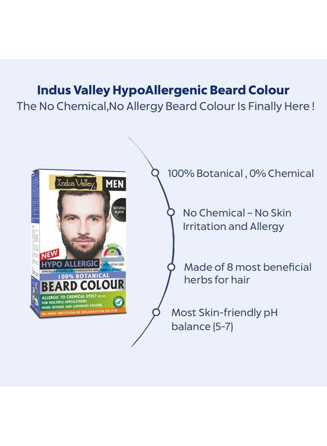 Indus Valley 100% botanical Hypo Allergic Beard Color for Men (Black) - Image 3