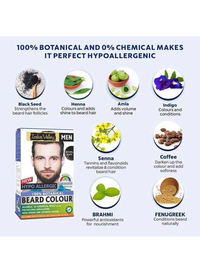 Indus Valley 100% botanical Hypo Allergic Beard Color for Men (Black) - Image 4