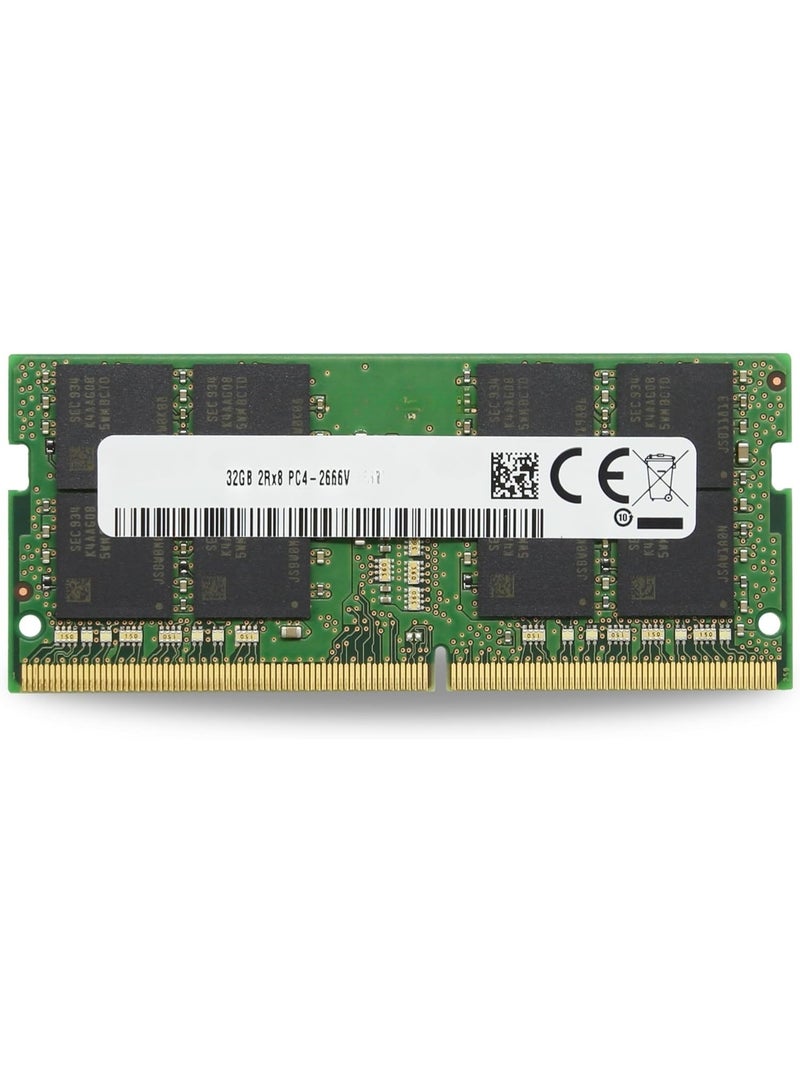 ذاكرة رام DDR4 لابتوب 32 جيجابايت بسرعة 2666 ميجاهرتز – PC4-21300 CL19 2Rx8 1.2 فولت 260 بن (1x32GB)
