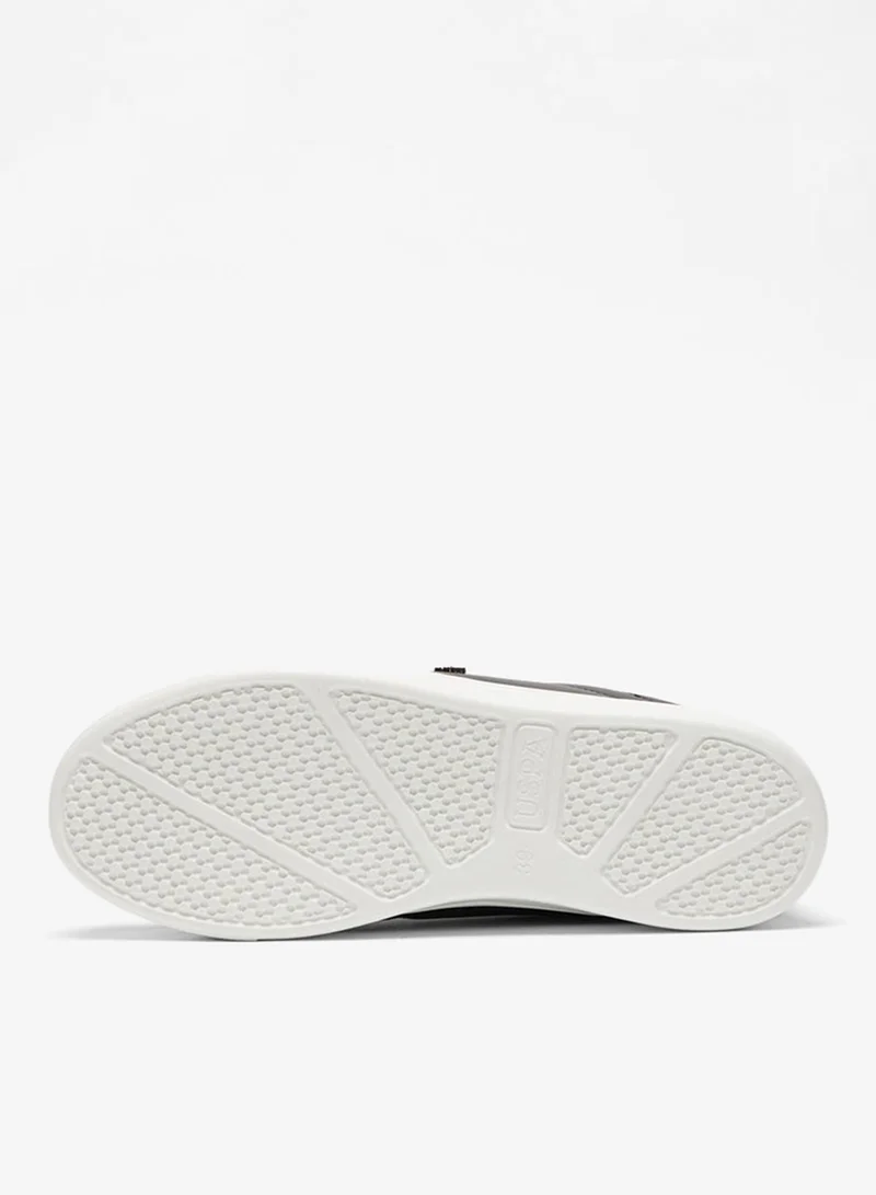 U.S. Polo Assn. Black Women's Black Low-Top Sneakers - Fashionable Lace-Up Style Shoes, Perfect for Everyday Casual Outfits for Women | Best Price UAE