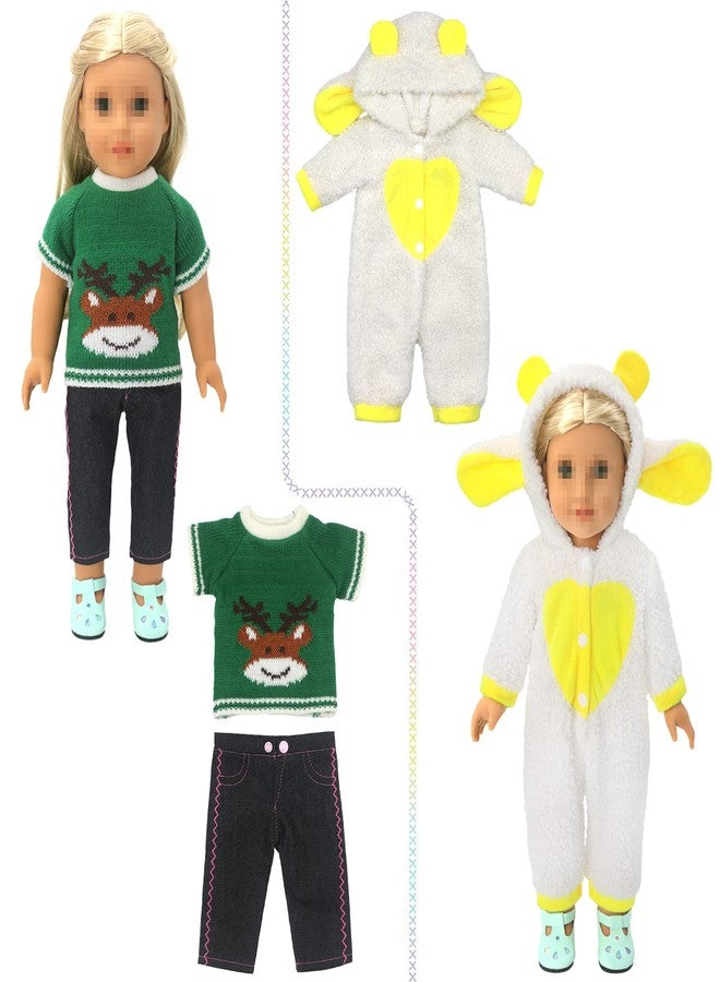 SOTOGO 8 Sets 18 Inch Girl Doll Clothes & Outfits for American 18 Inch Doll, Includes Fashion Clothes & Accessories - Image 5