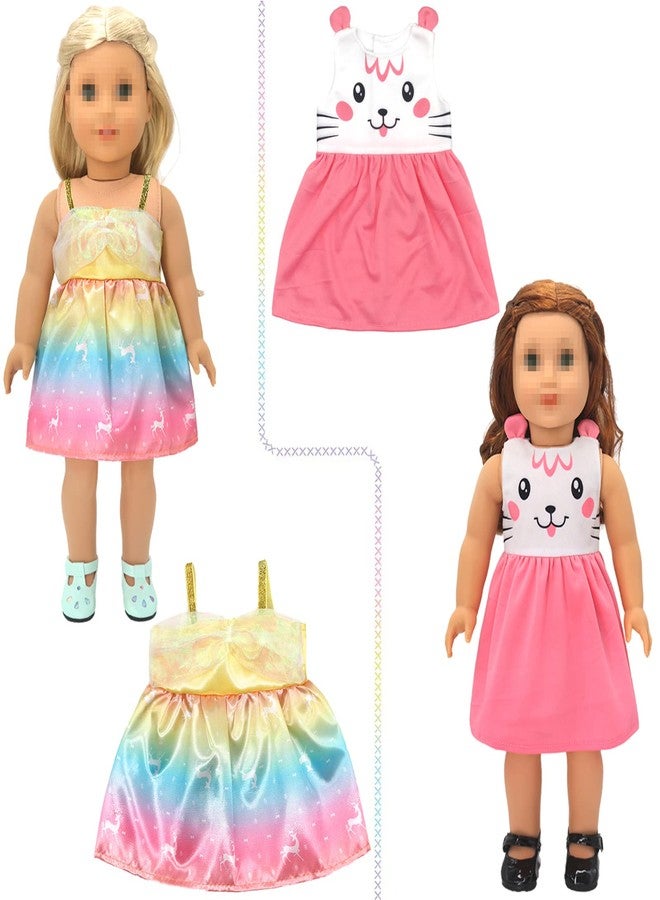 SOTOGO 8 Sets 18 Inch Girl Doll Clothes & Outfits for American 18 Inch Doll, Includes Fashion Clothes & Accessories - Image 4