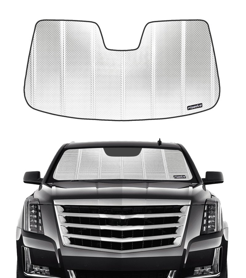 Pigenius Windshield Sun Shade for 20152020 Cadillac EscaladeEscalade ESV 20152020 Chevrolet SuburbanTahoe 20152020 GMC YukonYukon XL Front Window Sunshade with Storage Bag