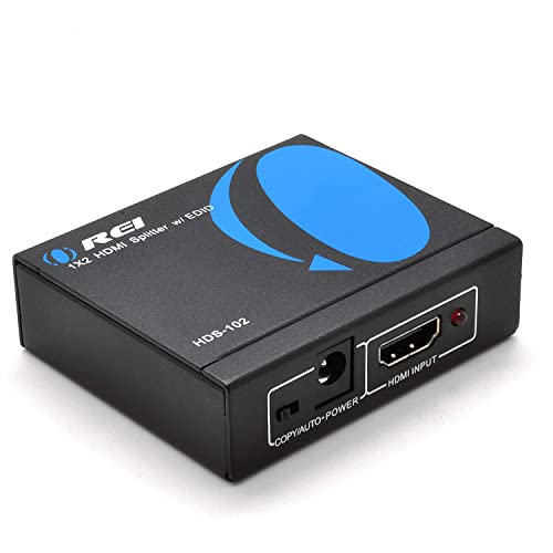 OREI 4K 1 in 2 Out HDMI Splitter Duplicate/Mirror Only UltraHD 4K @ 30 Hz 1x2 Will NOT Bypass HDCP HDMI Supports 3D Full HD 1080P for Xbox, PS4 PS3 Fire Stick Blu Ray Apple TV HDTV - Adapter Included - Image 4