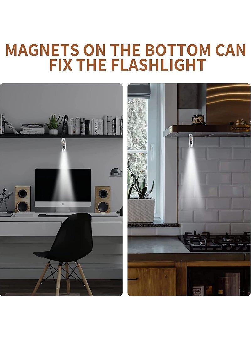 SOLARAE Mini LED Flashlights USB Rechargeable Small Keychain Flashlight with 11 Modes of Main & Side Light, Portable Pocket EDC Flash Light for Daily Using, Backpacking, Camping, and Hiking, etc. - Image 3