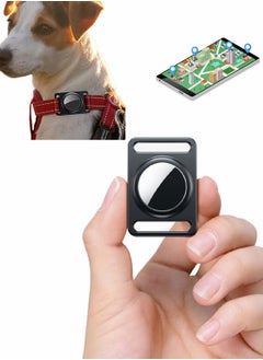 Compatible with AirTag Dog Collar Holder Strong Durable Metal Air Tag Case Premium Protective Air tag Loop for Pets, Airtag Case for Dog Collar Leash