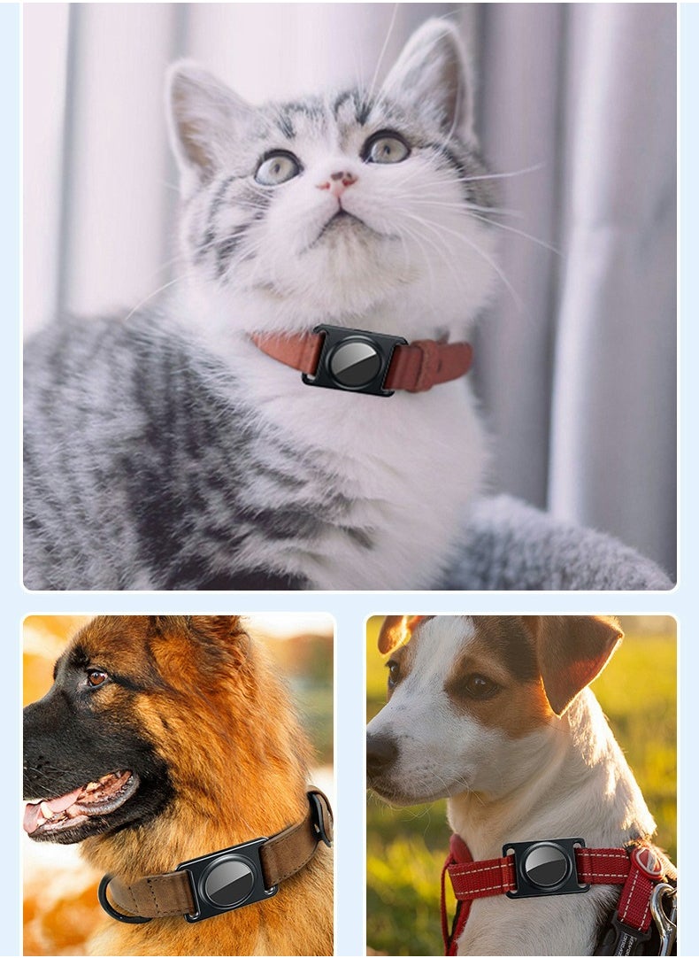 SYOSI - Compatible with AirTag Dog Collar Holder Strong Durable Metal Air Tag Case Premium Protective Air tag Loop for Pets, Airtag Case for Dog Collar Leash - Image 1