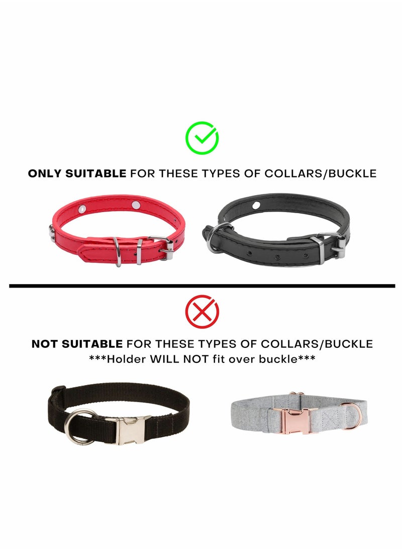 SYOSI - Compatible with AirTag Dog Collar Holder Strong Durable Metal Air Tag Case Premium Protective Air tag Loop for Pets, Airtag Case for Dog Collar Leash - Image 1